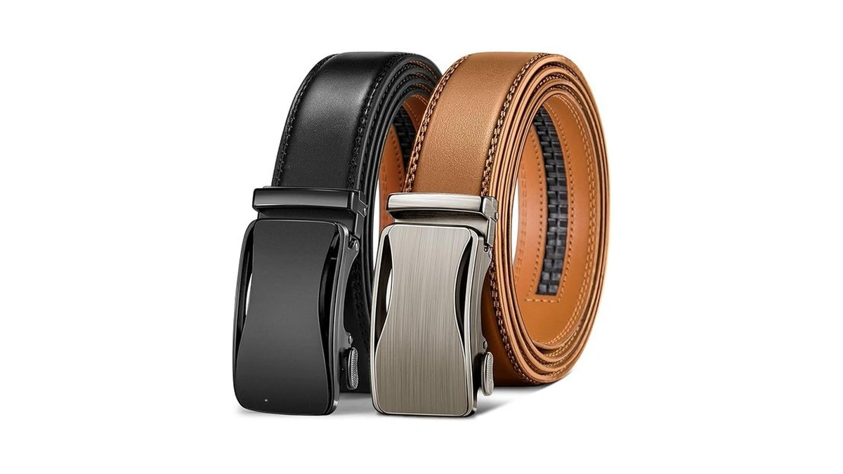 Kemisant Mens Ratchet Belt 2 Units,sliding Belt For Gift Mens