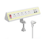 Desk Clamp Power Strip Charger With