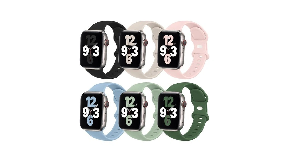 (6 Packs) Sport Bands Compatible With Apple Watch Band 38mm