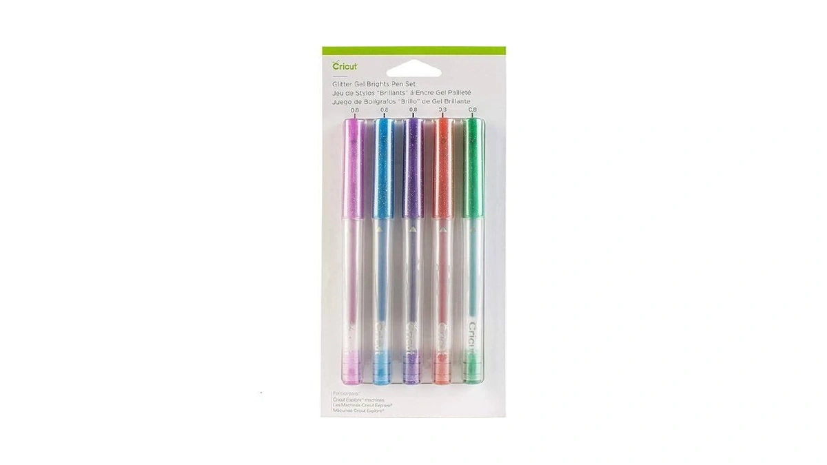 Cricut Glitter Gel Basics Pen Set, 5 Pack,