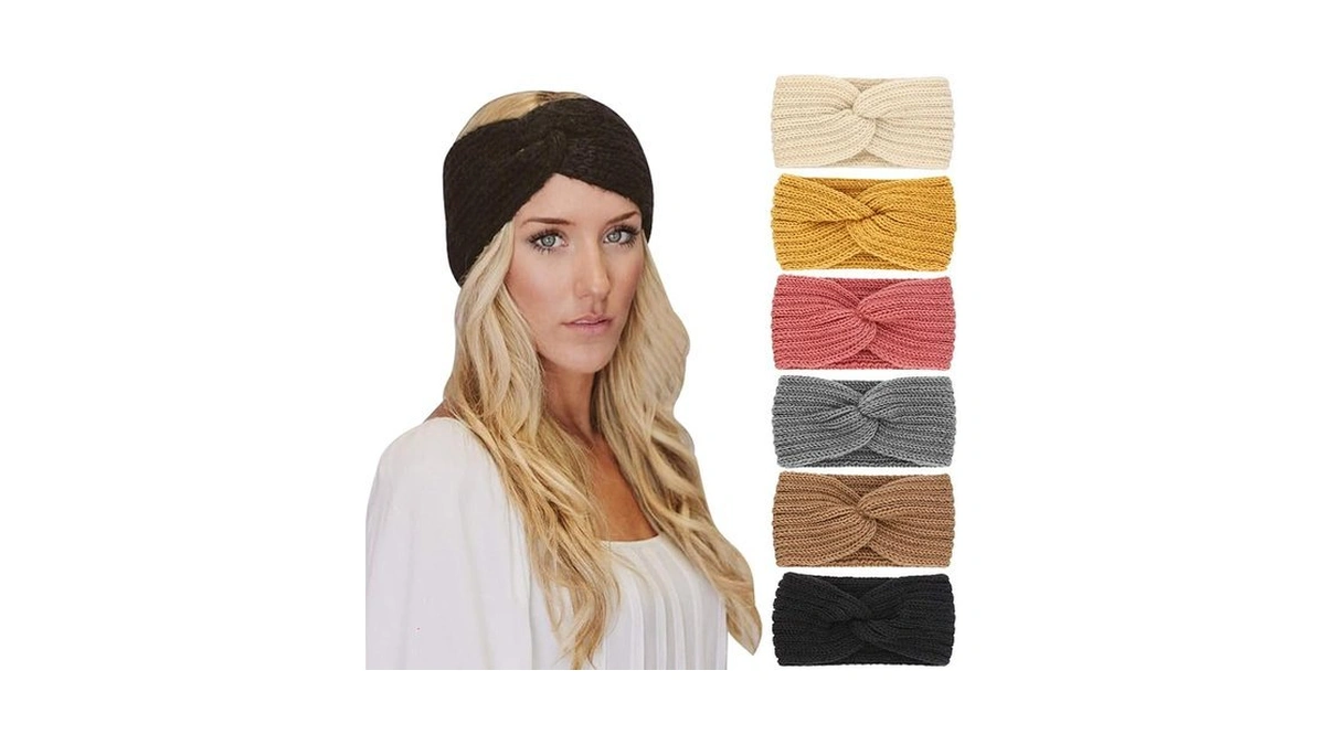 Dreshow Crochet Ear Warmer Headband Soft Knit Turban Stretch Headbands