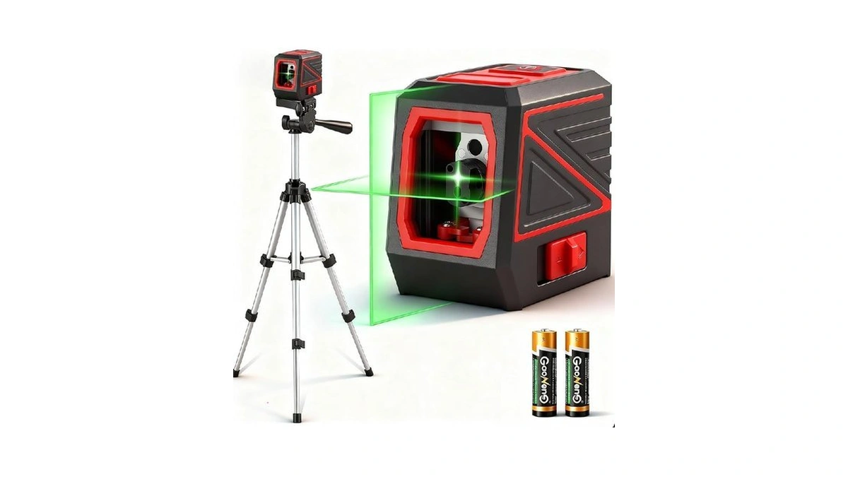 Laser Level With Tripod, 100 Feet Green Cross Line Self