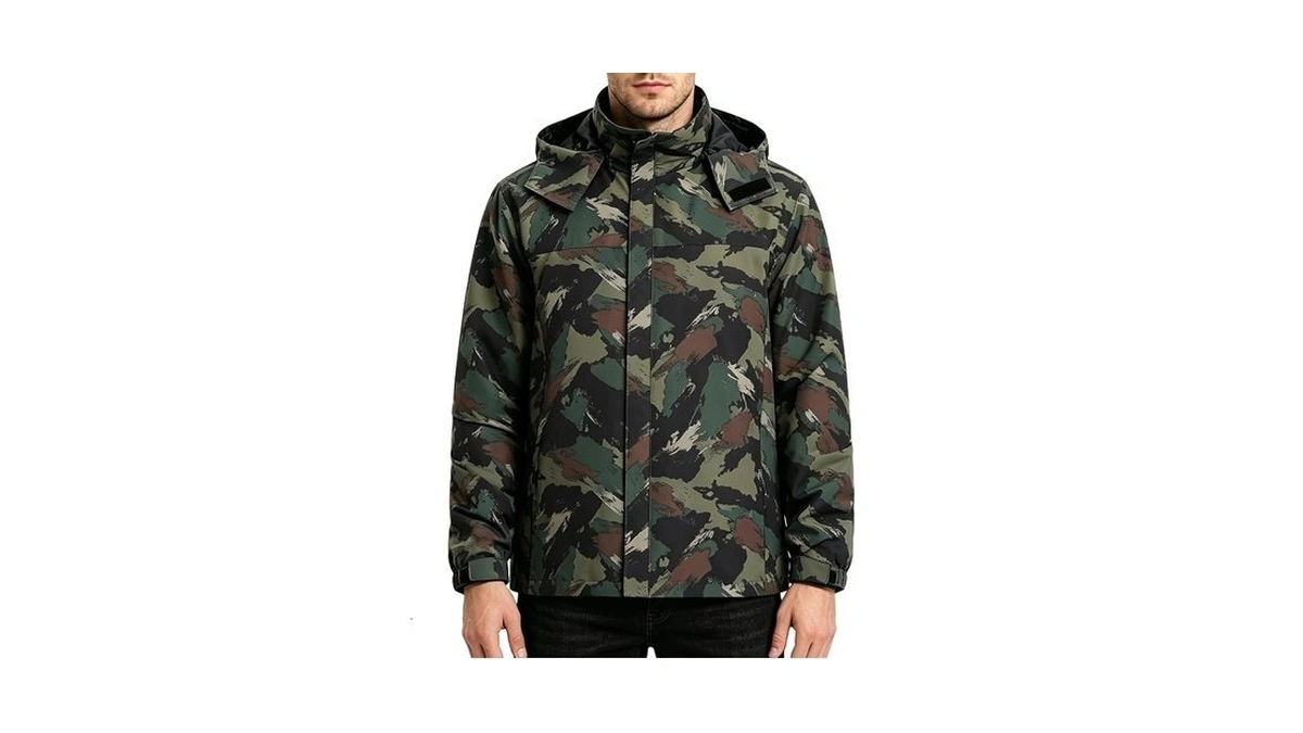 Accnuo Men's Waterproof Rain Jacket Lightweight Raincoat & Windbreaker With