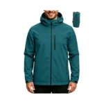 Accnuo Men's Rain Jacket Waterproof Lightweight Rain Coat With Hood,