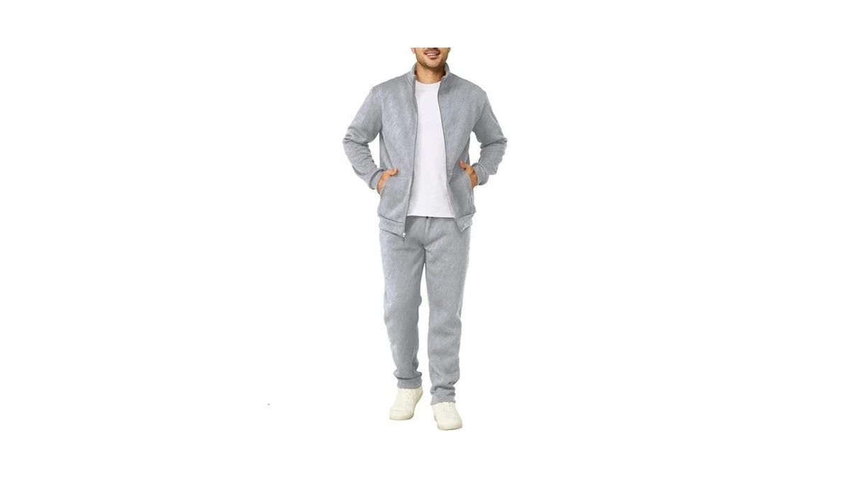 Men's Tracksuits Casual Sweatsuit 2 Piece Full Zip Sweatshirt And
