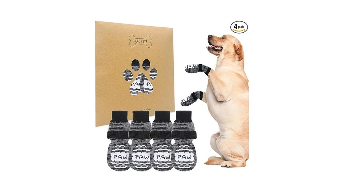 Beautyzoo Non Slip Dog Socks For Small Medium Large Dogs,