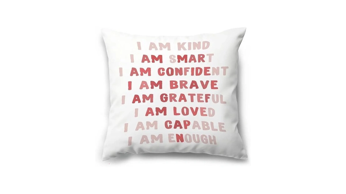 Mnasaioo Inspirational I Am Kind Smart Confident Decorative Throw Pillow