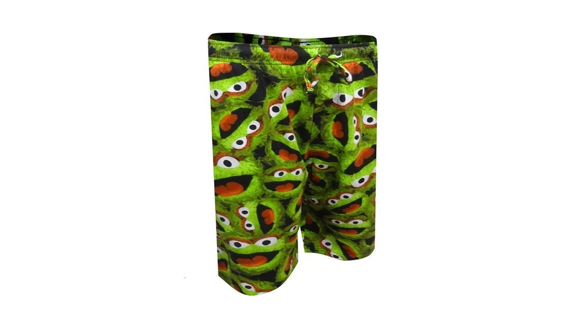 Mjc International Men's Oscar The Grouch Pajama Sleep Shorts -