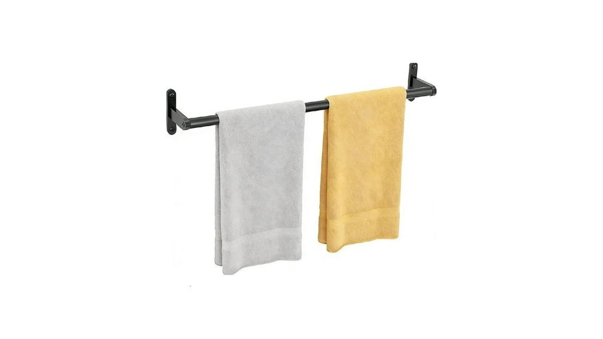 Black Towel Bar, 24 Inch Towel Rack For Bathroom Wall