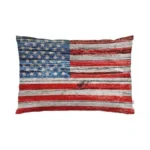 Ekobla Throw Pillow Cover Vintage American Flag Retro Style Usa