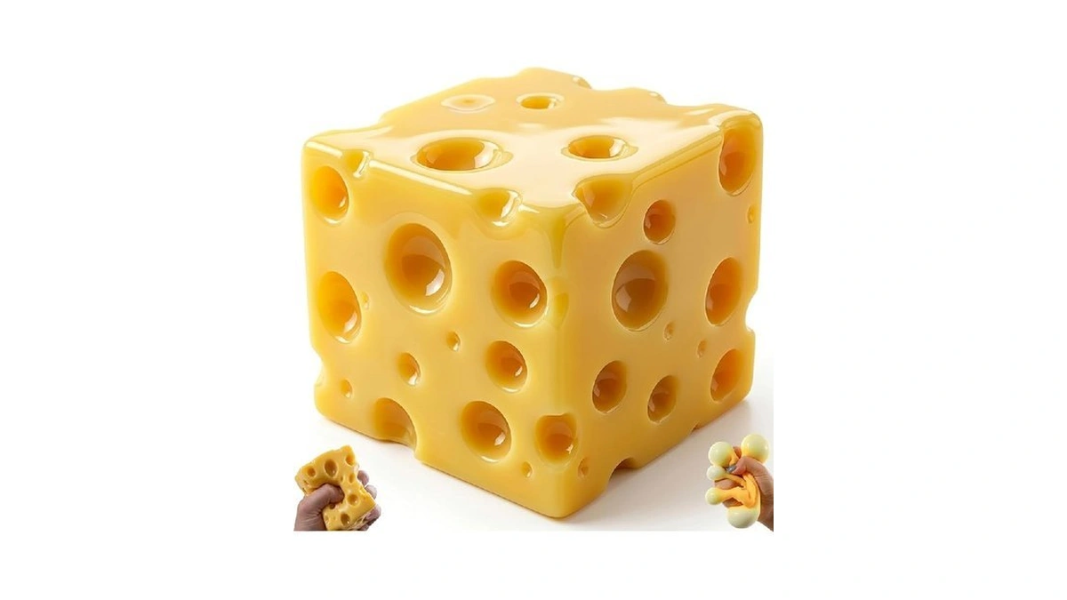 Upgraded Cheese Squishy Toy - Ultra-soft Slow-rising Squeezy Cheese Block