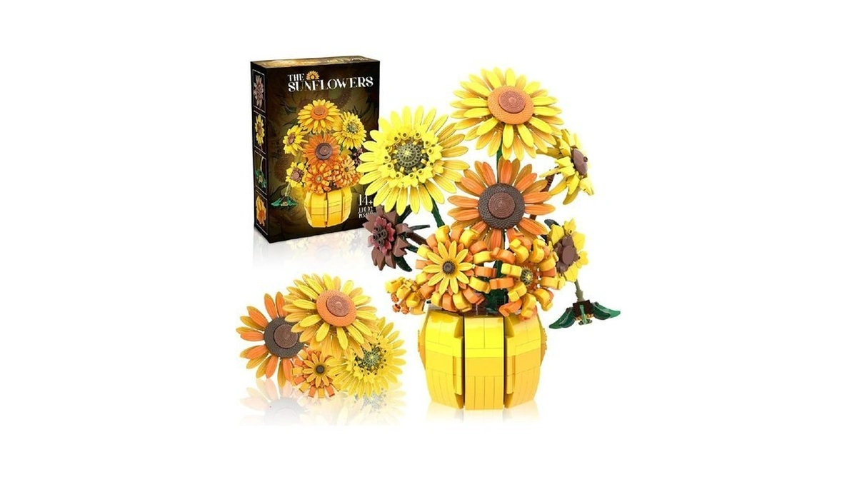 Mavo Brix Flowers Building Sets For Adults, Van Gogh Prints