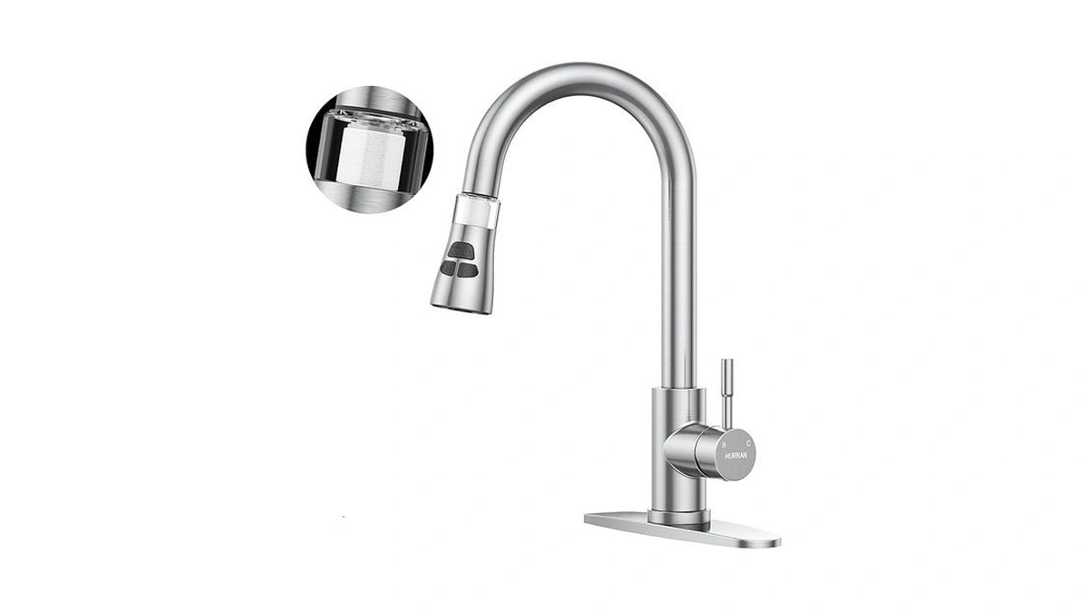 Hurran Brushed Nickel Kitchen Faucets...