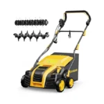 Eveage 16 Inch 2-in-1 Electric Dethatcher And Scarifier 5-position Depth
