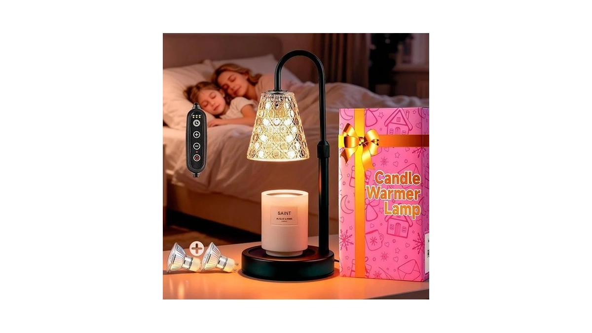 Qy Queey Candle Warmer Lamp,height Adjustable & Dimmable With 2/4/8h