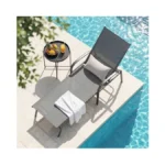 Chinnluu Outdoor Chaise Lounge Chair Adjustable Pool Lounge Chairs With