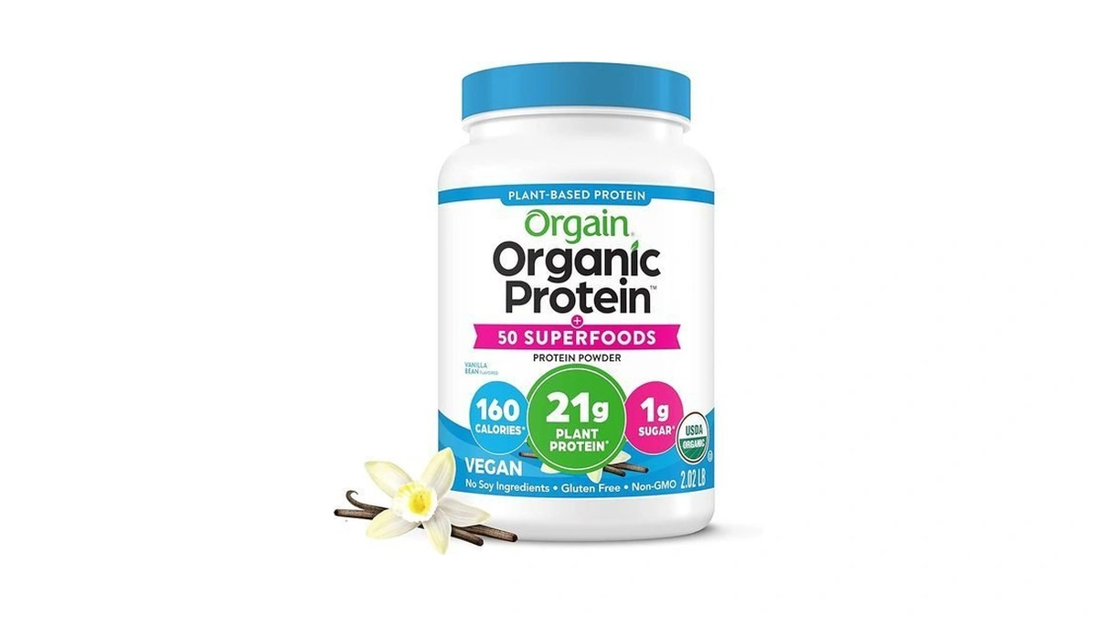 Orgain Organic Vegan Protein + 50 Superfoods Powder, Vanilla Bean