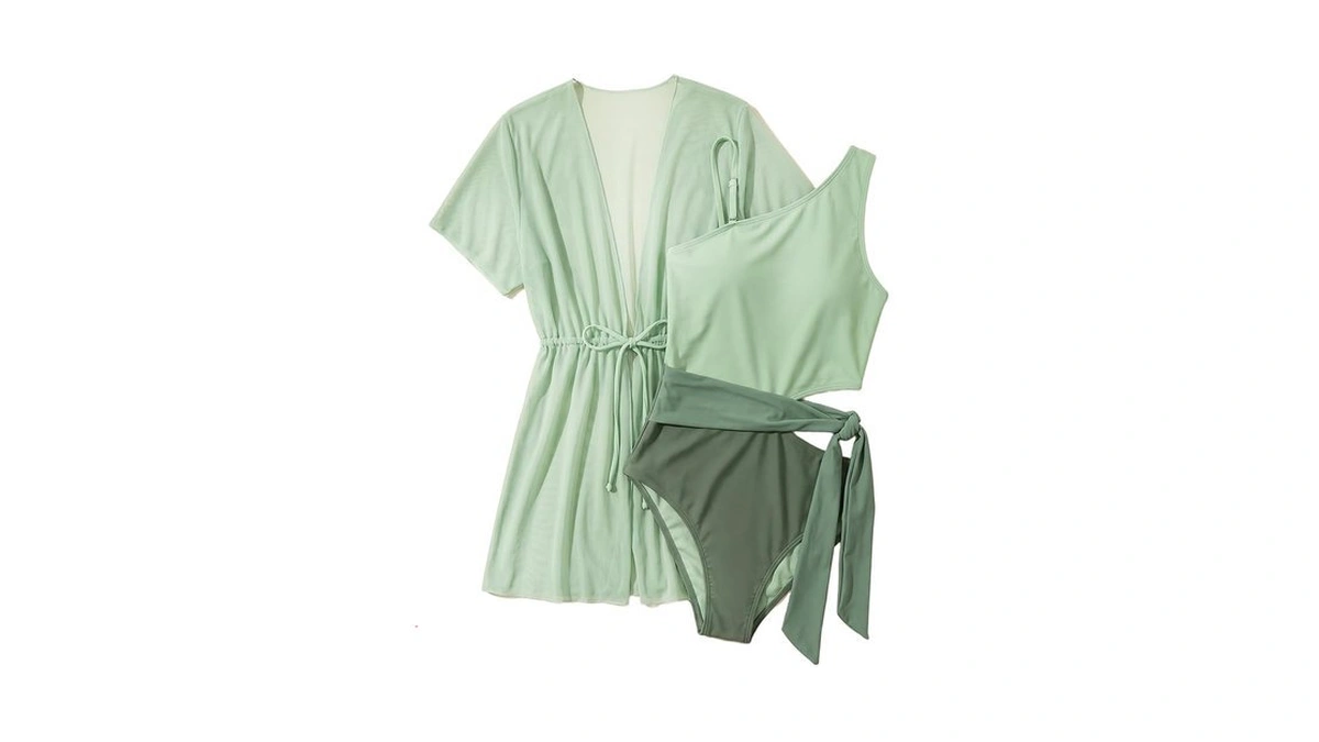 Grace Karin Girls Green Bathing Suit Size 10-12 Teen One