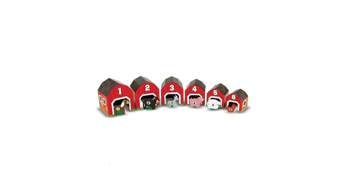 Melissa & Doug Nesting And Sorting Barns And Animals With