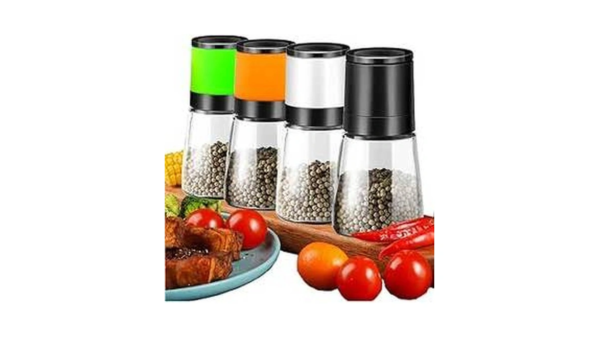 Andong Premium Salt & Pepper Grinder Set Of 4, Refillable