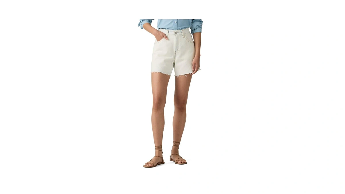Levi's Women's Cinch Mid-thigh Short, (new) Glacial Pace (non-stretch), 25