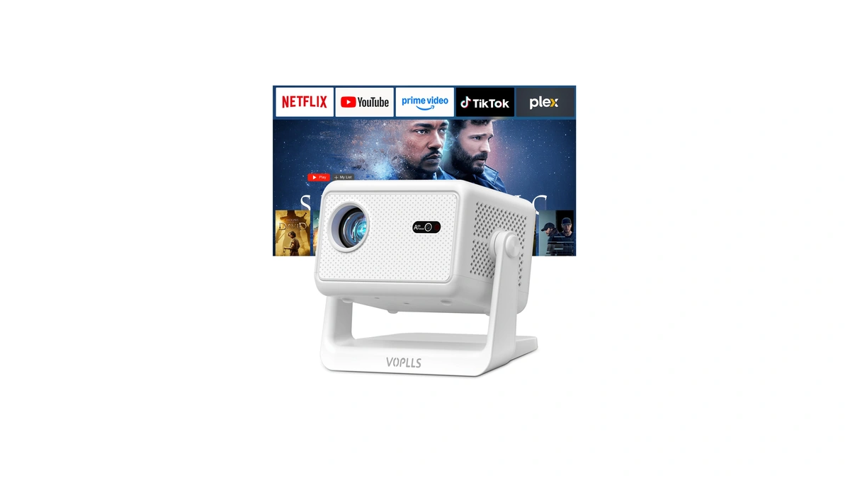 【officially-licensed App & 3000 Ansi】4k Mini Outdoor Projector With Wifi