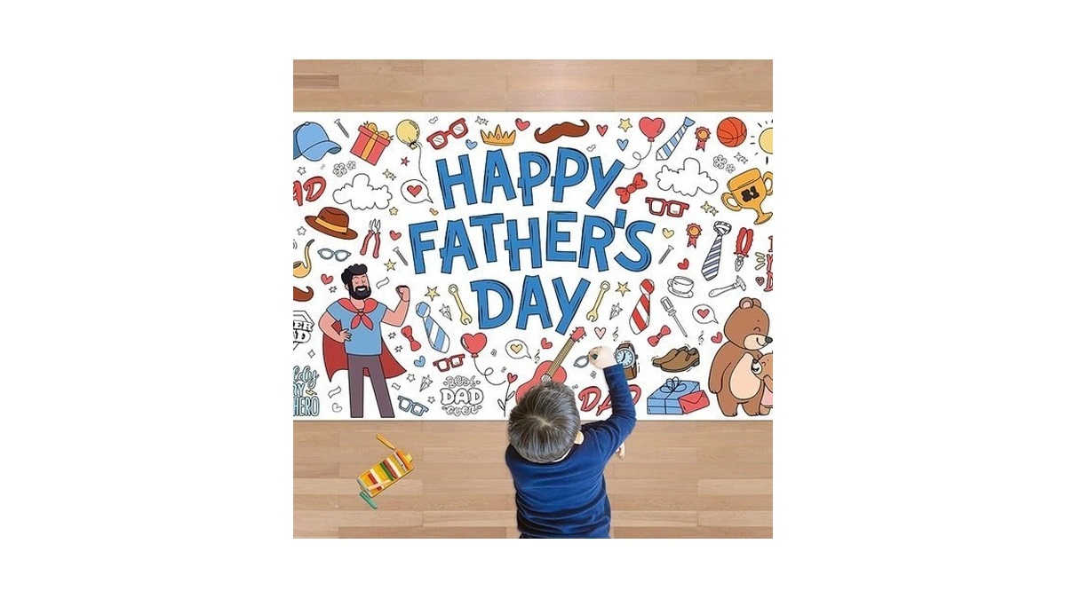 Ohome Fathers Day Giant Coloring Poster/tablecloth - 30 X 72
