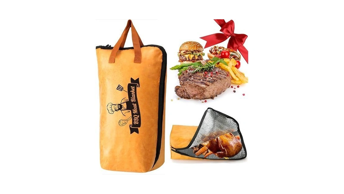 Bbq Blanket For Resting Meat, Insulated Bag With Wide Mouth