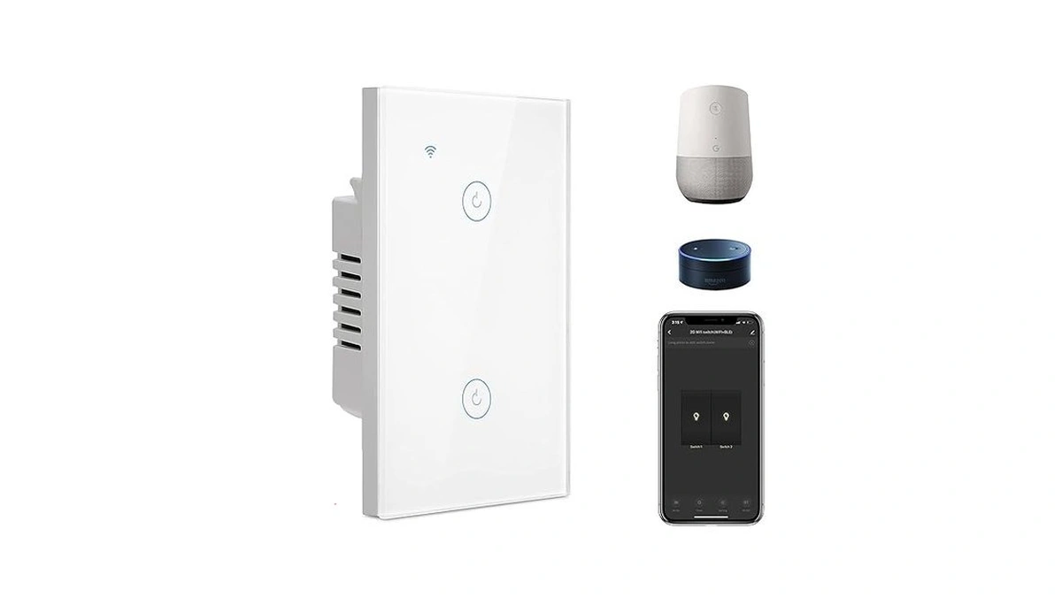 Bseed Smart Light Switch,2 Gang Wifi Touch Switch With Smart