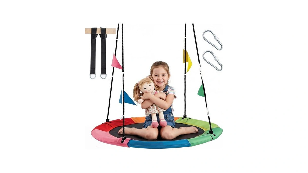 Newbulig 40 Inch Saucer Tree Swing For Kids & Adults,