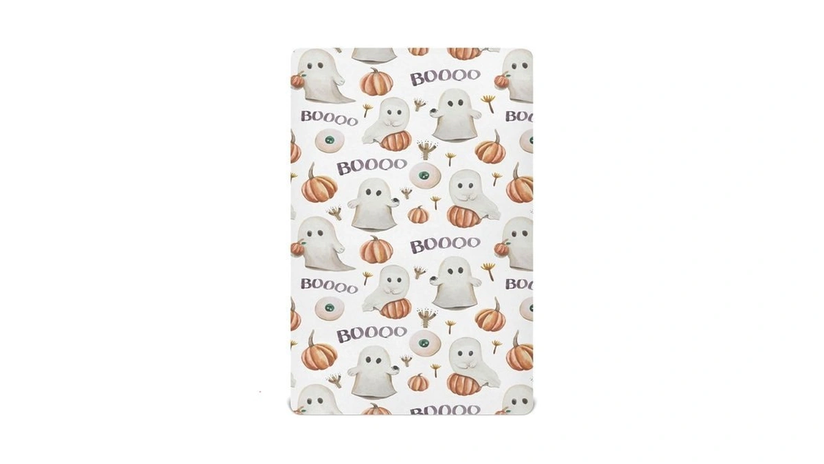Mazeann Ghosts Pumpkins Halloween Crib Sheets Soft Breathable Fitted Baby