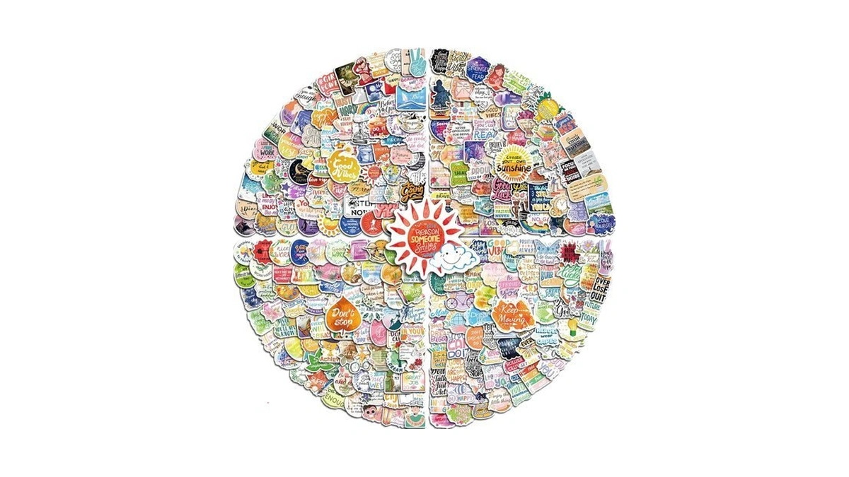 400pcs Inspirational Words Stickers, Motivational Waterproof Vinyl Sticker For Kids