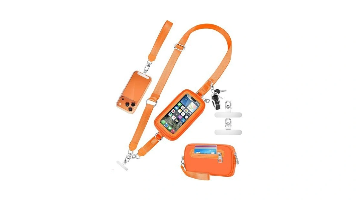 Shanshui Clip And Go Phone Lanyard Wallet, Hands Free Crossbody