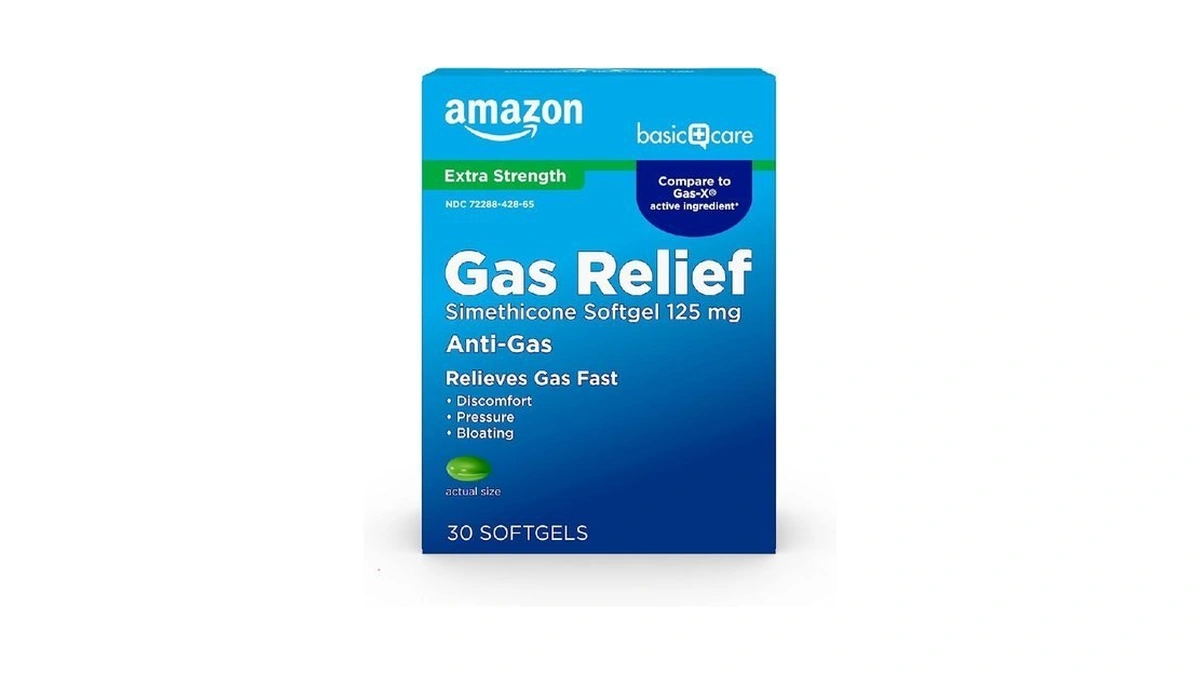 Amazon Basic Care Gas Relief Softgels, Simethicone 125 Mg, Extra