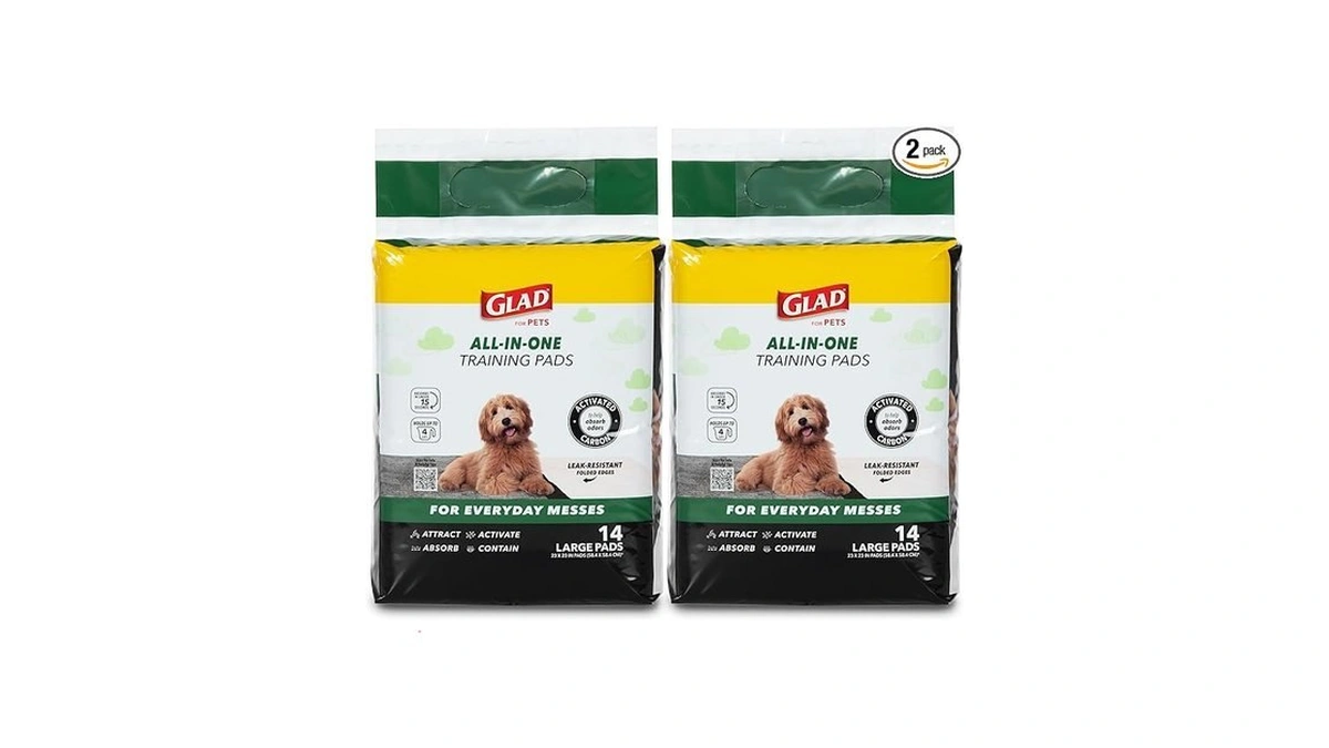 Glad For Pets Black Charcoal Puppy Pads, 23 X 23