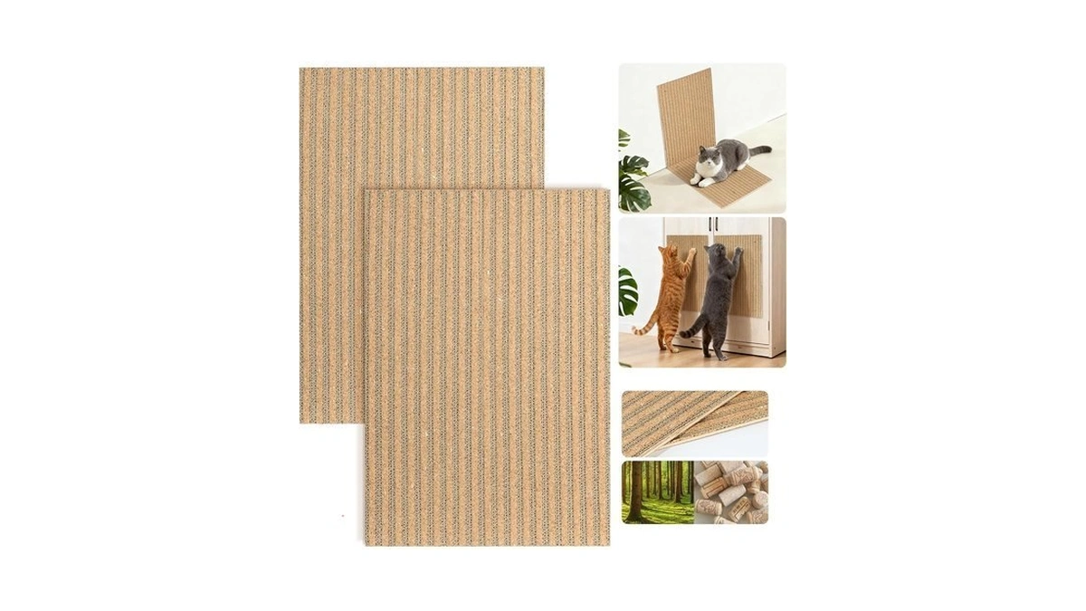 Natural Cork Cat Scratch Ardboard For Cats 2 Pack-cat Scratcher
