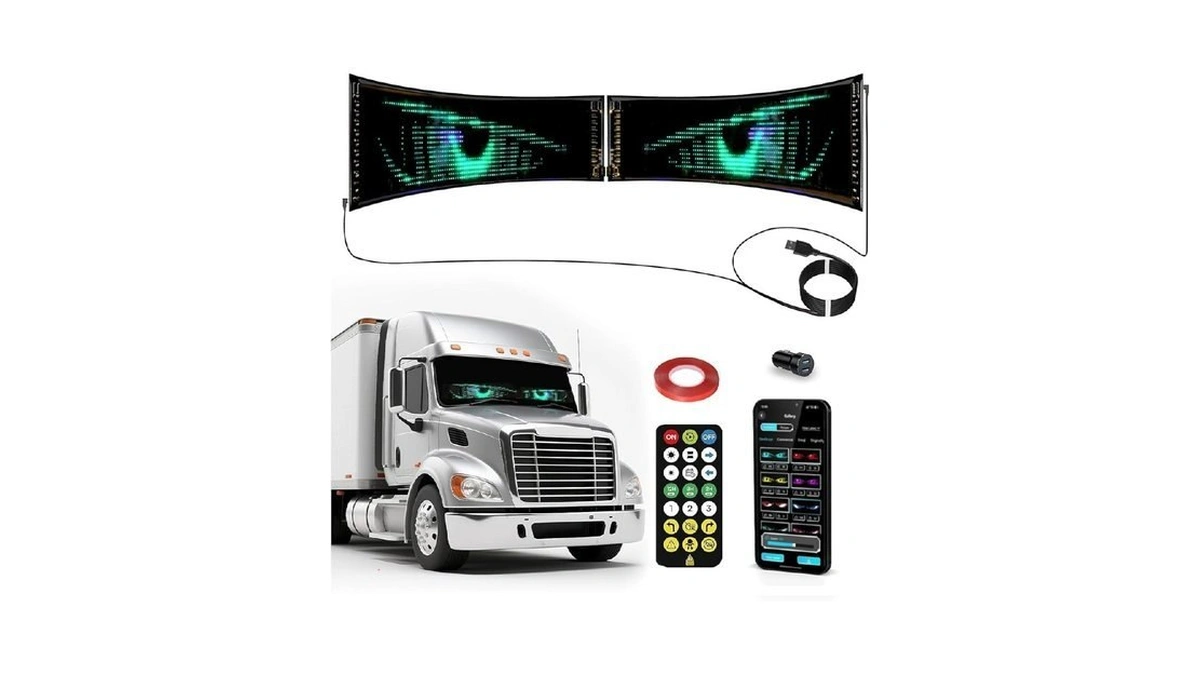 Dalattin 2pcs 23.4"x4.7" Devil Eyes Light For Windshield – Usb-powered,
