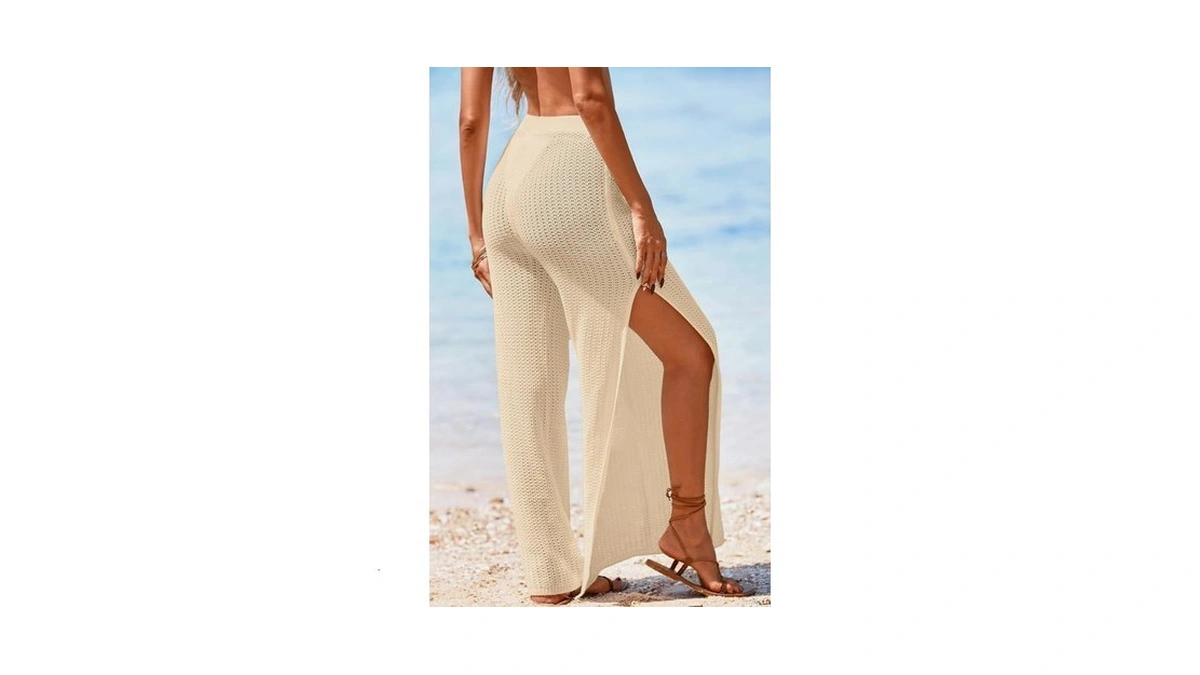 Breathsunny Womens Crochet Knit Tie Drawstring Swimsuit Summer 2025 Trendy