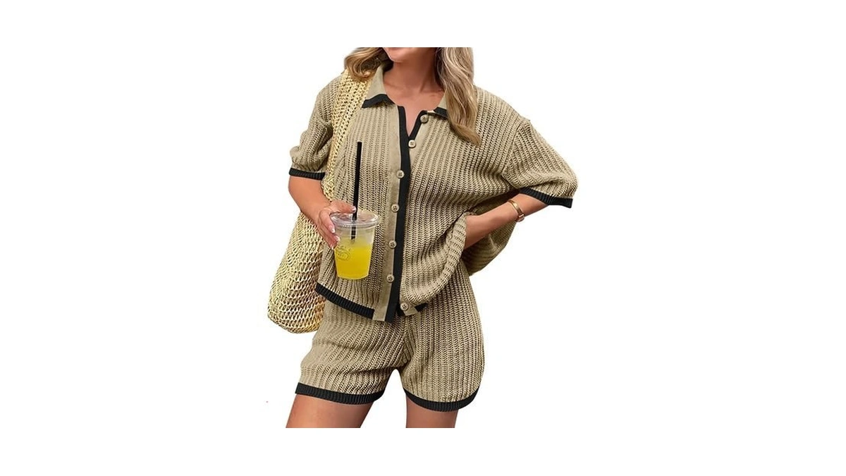 Cicy Bell Womens 2 Piece Short Sets Summer Short Sleeve