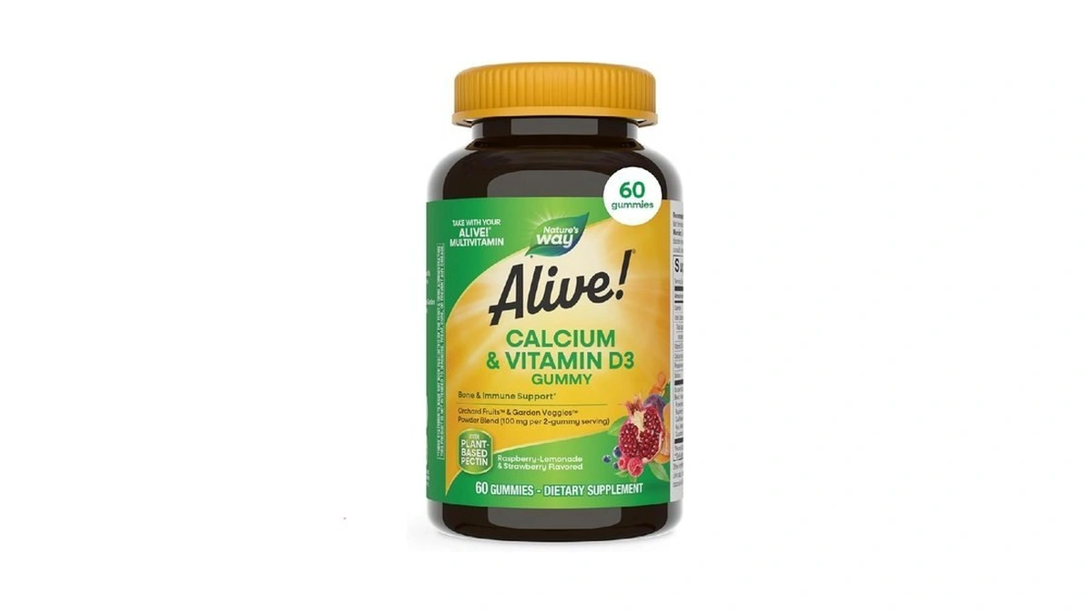 Nature’s Way Alive! Chewable Calcium Gummies With Vitamin D3, Daily
