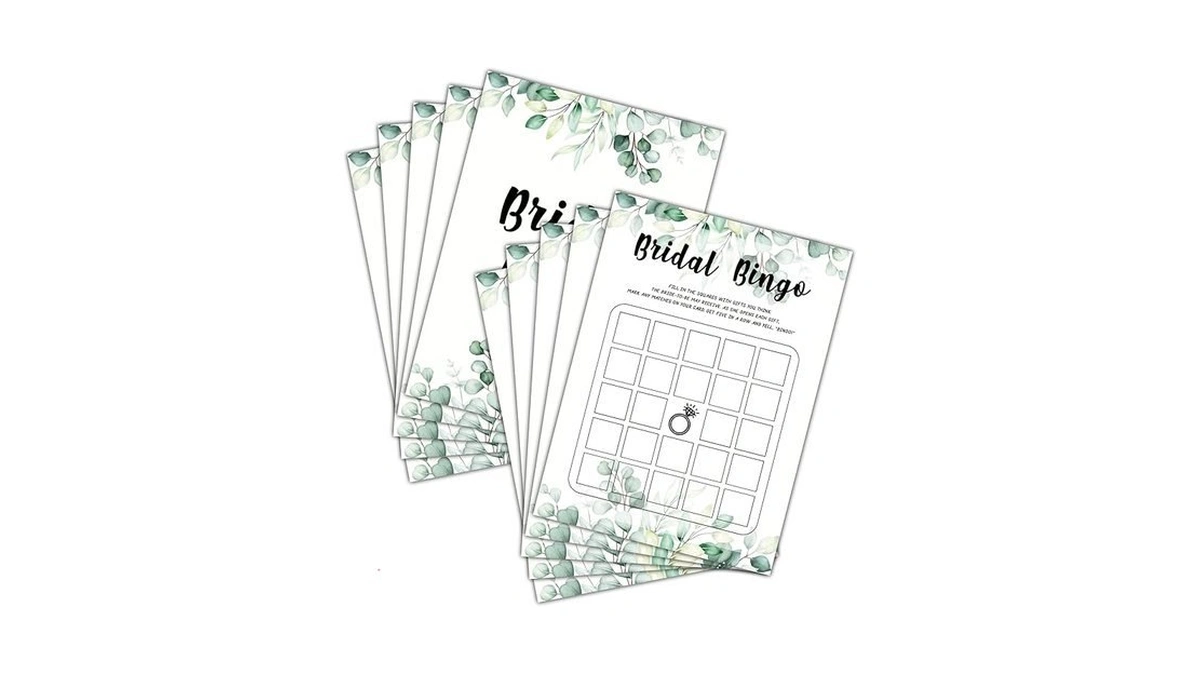 Bridal Shower Game Set - Bridal Bingo Party Cards For