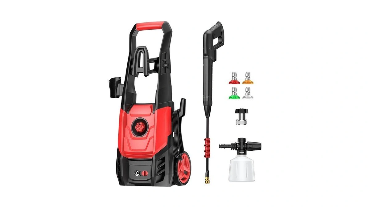 Electric Pressure Washer Power Washer With Foam Cannon & 4