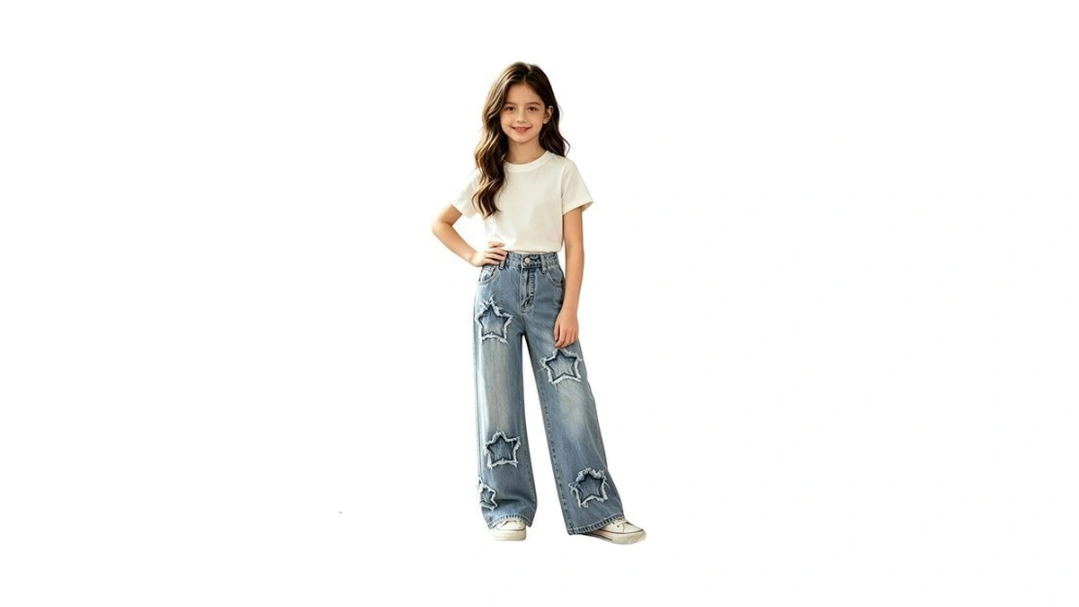 Eucluck Y2k Baggy Jeans For Teen Girls High Elastic Waist