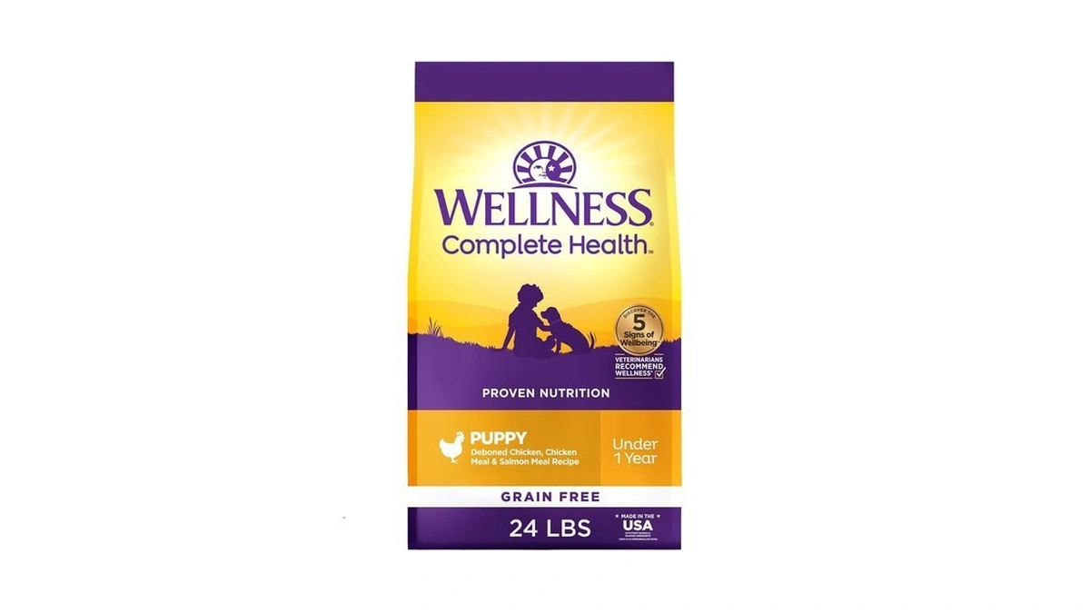 Wellness Complete Health Puppy Dry Dog Food, Grain Free Kibble,