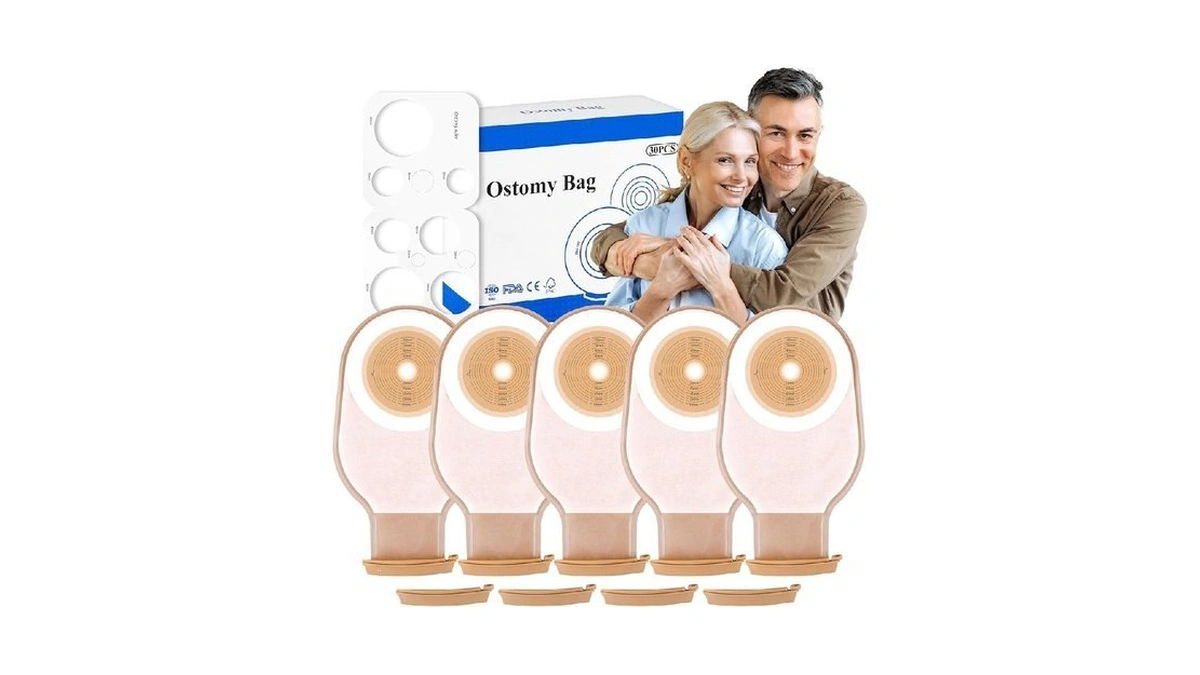 Closecret 30 Pcs Colostomy Bags, 15mm-65mm Ostomy Supplies, One-piece Ostomy