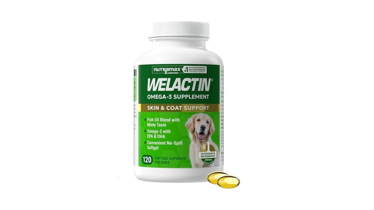 Nutramax Welactin Canine Softgels, Omega 3 Supplement For Dogs, Softgels,