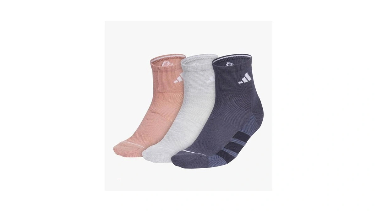 Adidas Womens All Day Training Workout Socks (3 Pairs) Multiple