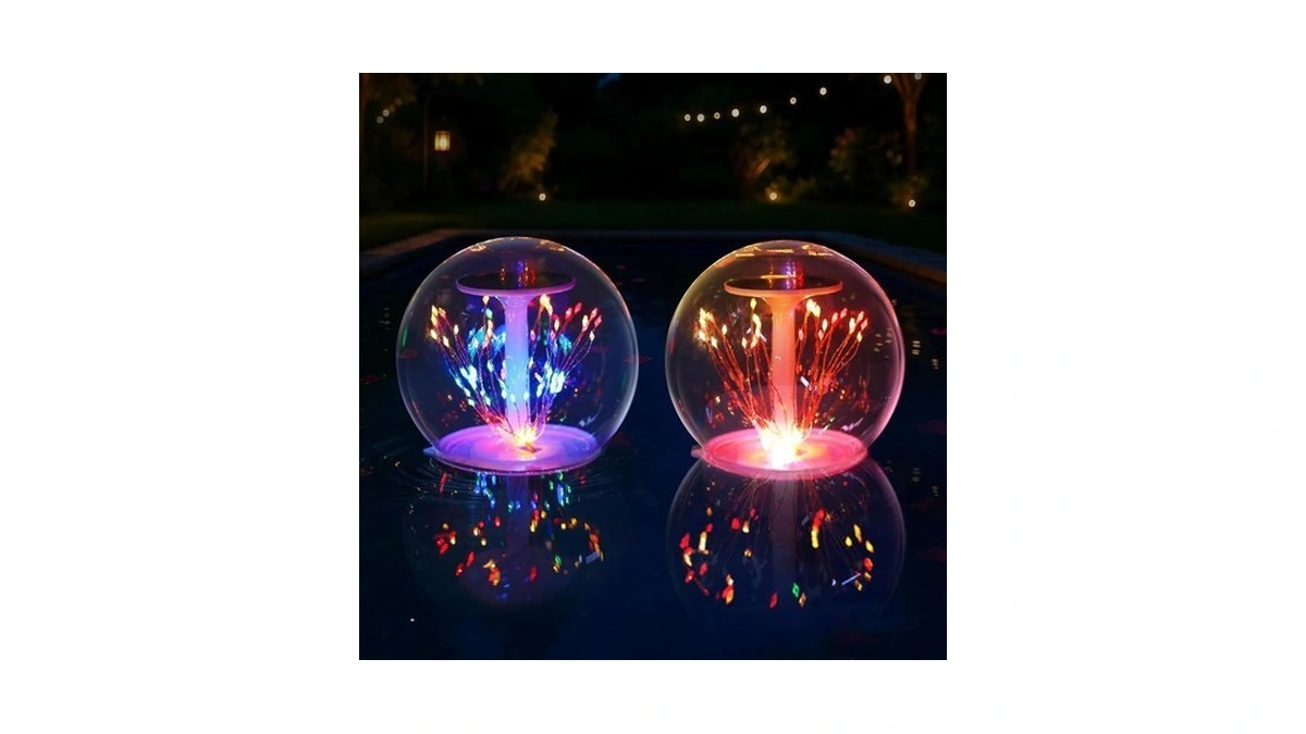 Pooldecor Floating Pool Lights - 7" Color-changing Solar Pool Lights