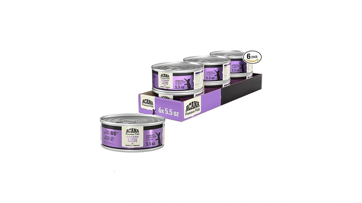Acana Premium Pate Kitten Wet Cat Food In Bone Broth