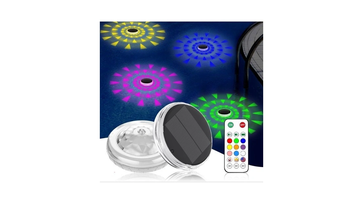 Ivotow Pool Lights,solar Rechargeable Floating,pool Lights That Float With Remote